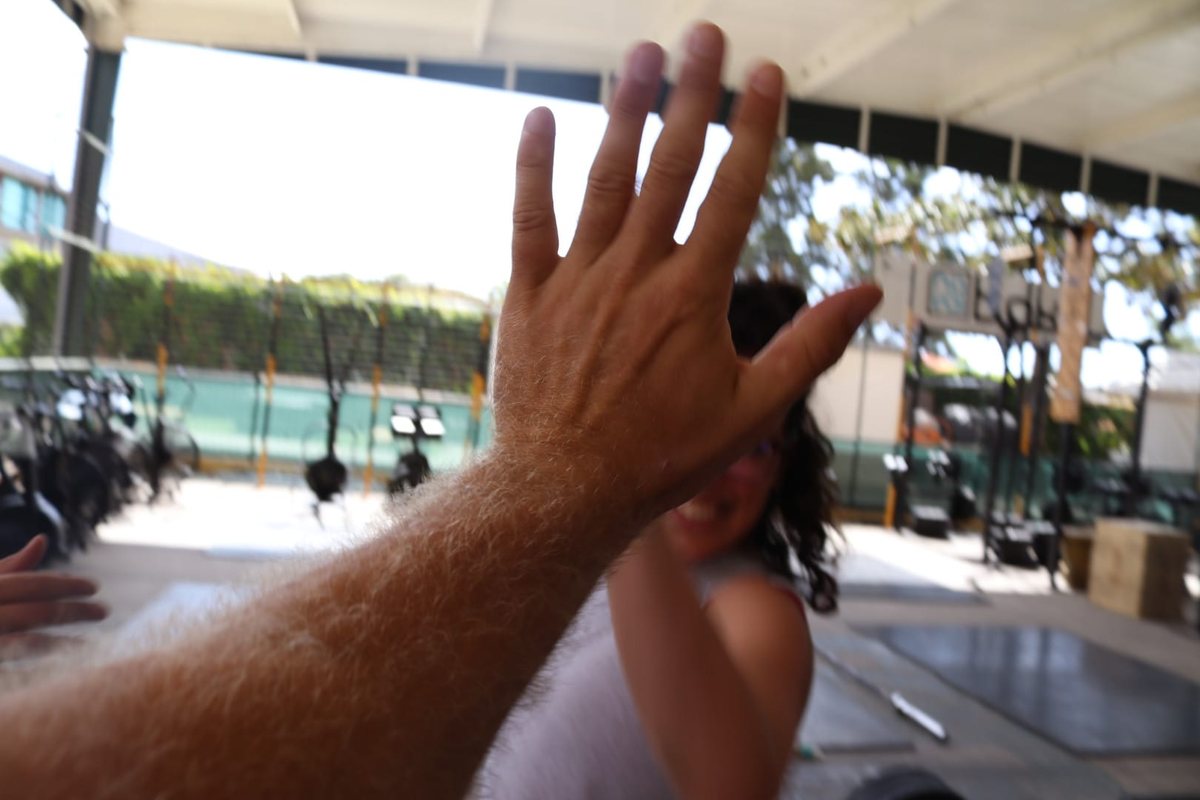 High five after a session
