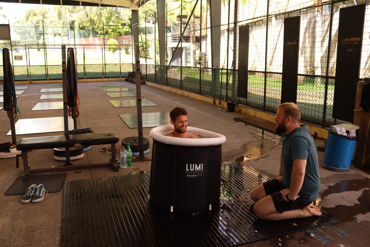 Ice bath recovery session