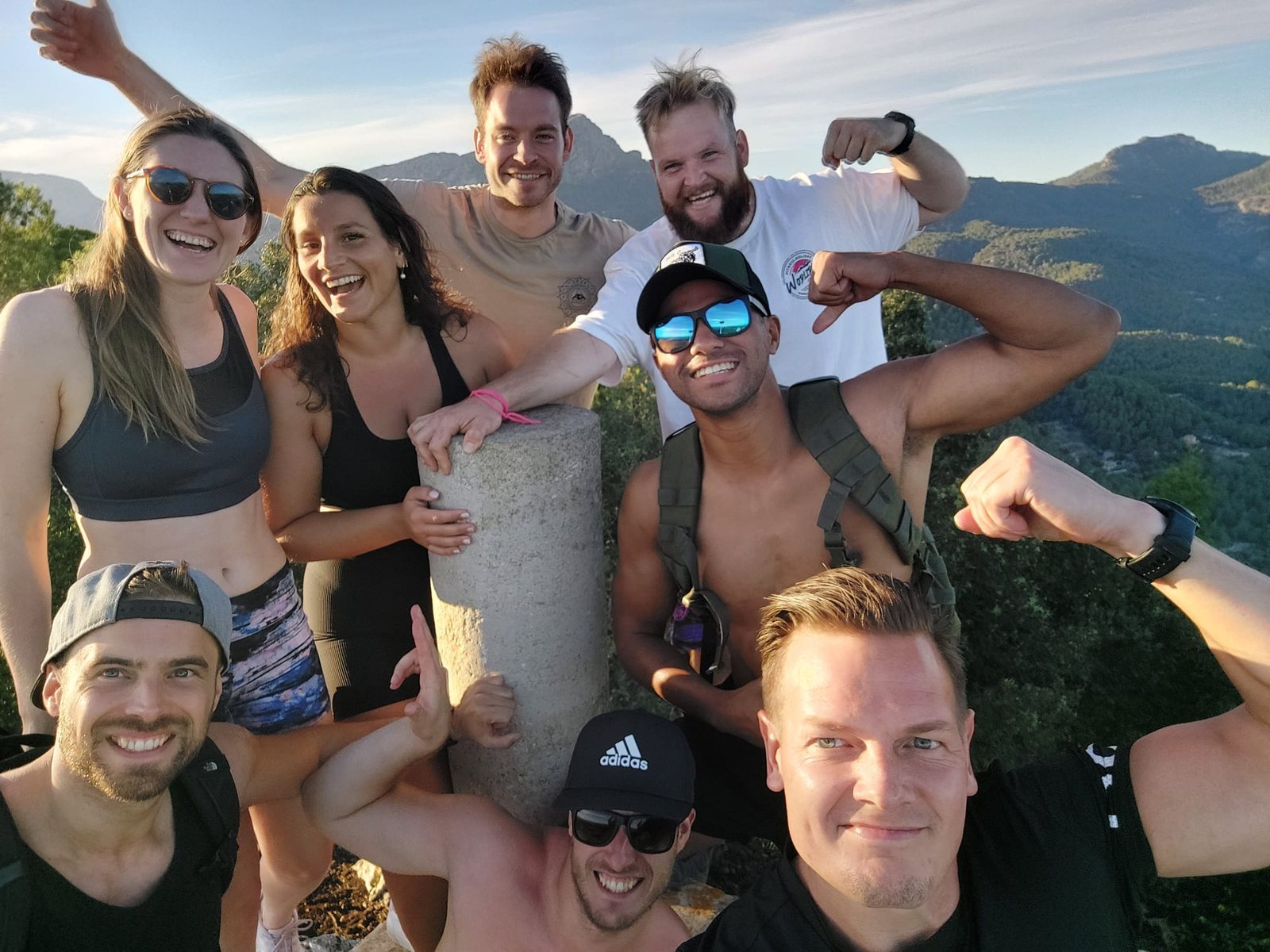 The Wodliday crew celebrating on a hike